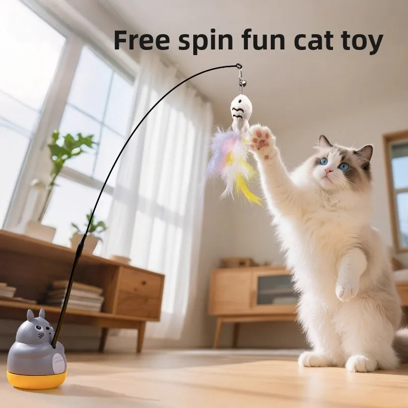 Vara de Brinquedo para Gatos com Pena e Fio de Aço - Imagem 2