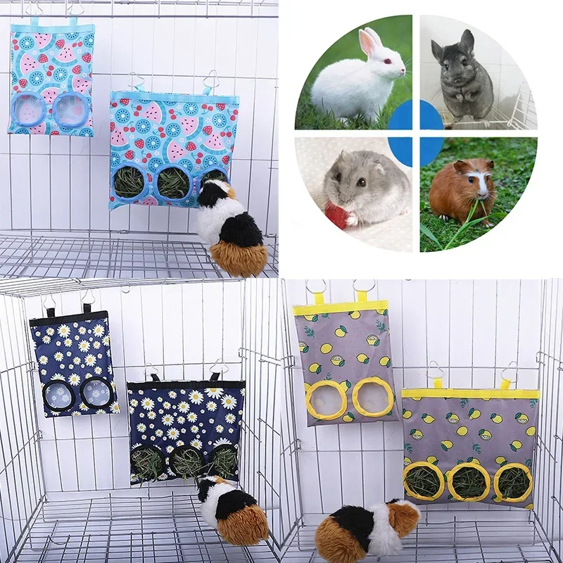 Saco de Feno Suspenso para Coelhos e Porquinhos-da-Índia com Ganchos - Imagem 4