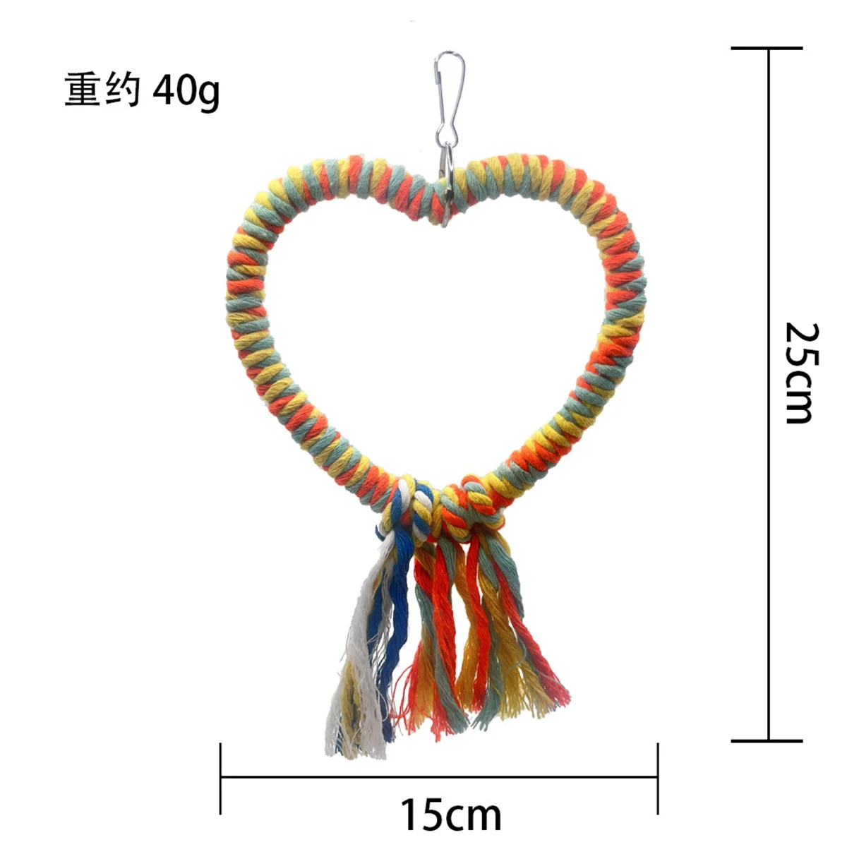 Balanço de Corda para Pássaros com Suporte de Bico para Gaiola - Imagem 3