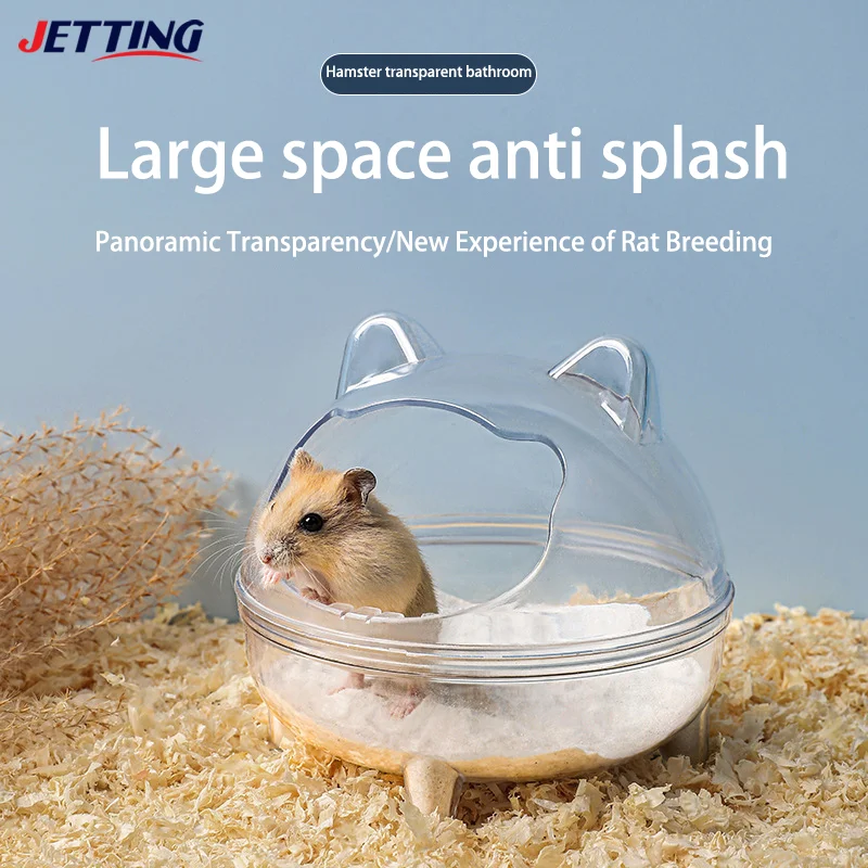 Banheiro Transparente para Hamster Plástico com Design Anti-Respingo - Imagem 3