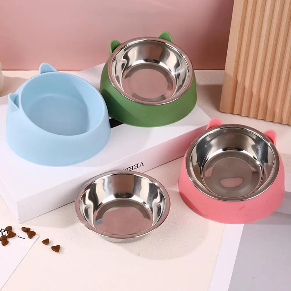 Tigela para Gato e Filhote de Aço Inoxidável 100 ml Inclinada 15° Antiderrapante - Imagem 5