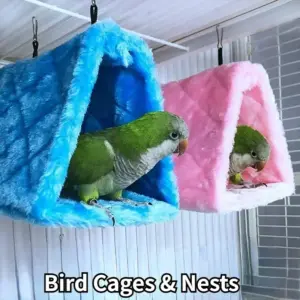 cama para pássaros de pelúcia