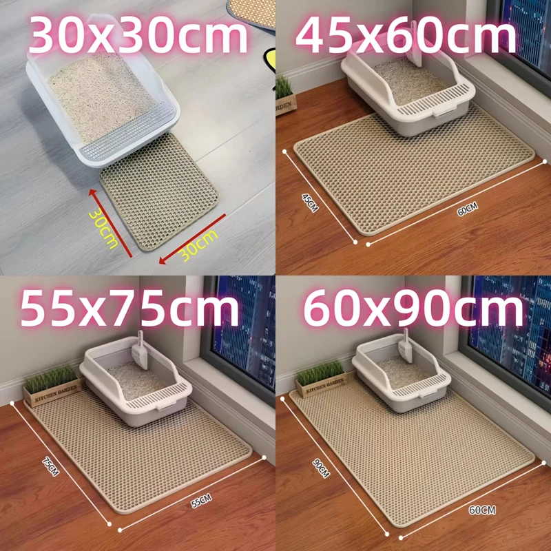 Tapete para Areia de Gato de 2 Camadas com Base Impermeável - Imagem 6