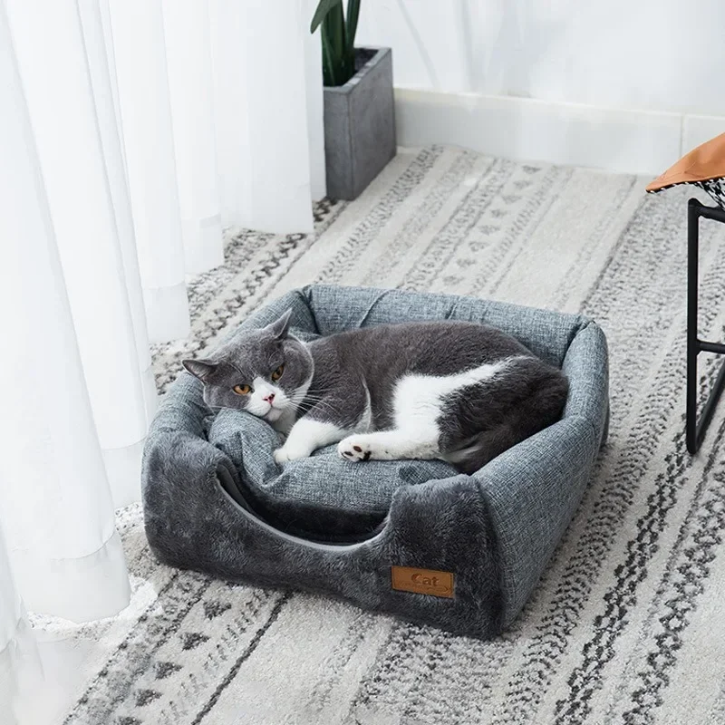 Cama Toca para Gatos e Cães Pequenos Acolchoada - Imagem 3