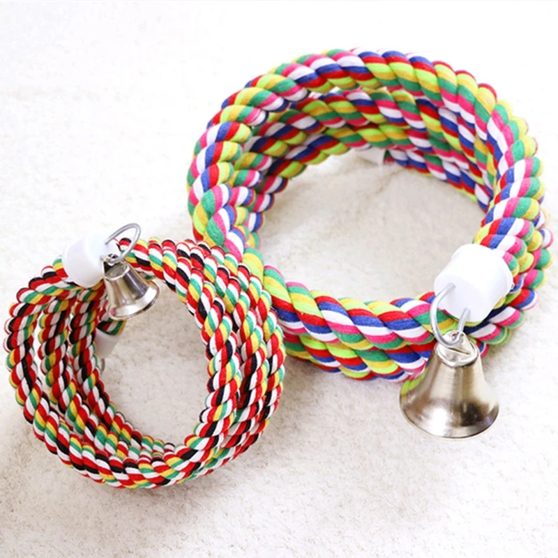 Poleiro de Corda Espiral para Pássaros 160 cm com Gancho de Pendurar - Imagem 5