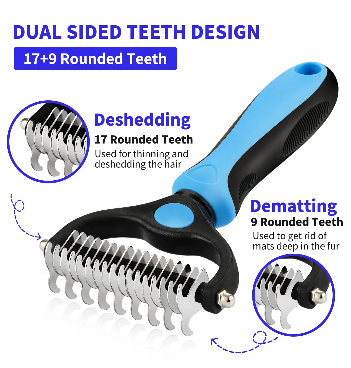 Escova Removedora de Pelos para Pets com Cabo Ergonômico - Imagem 2