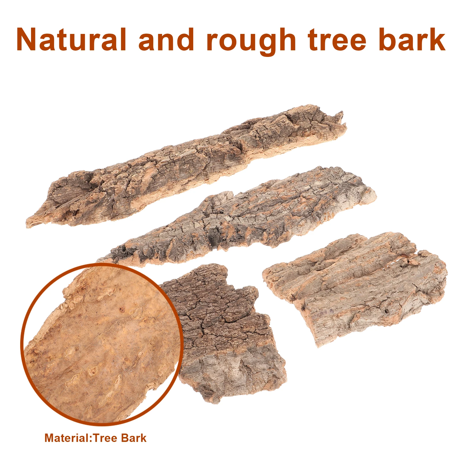 Casca de Cortiça Natural para Réptil 4 Peças para Terrário - Imagem 2