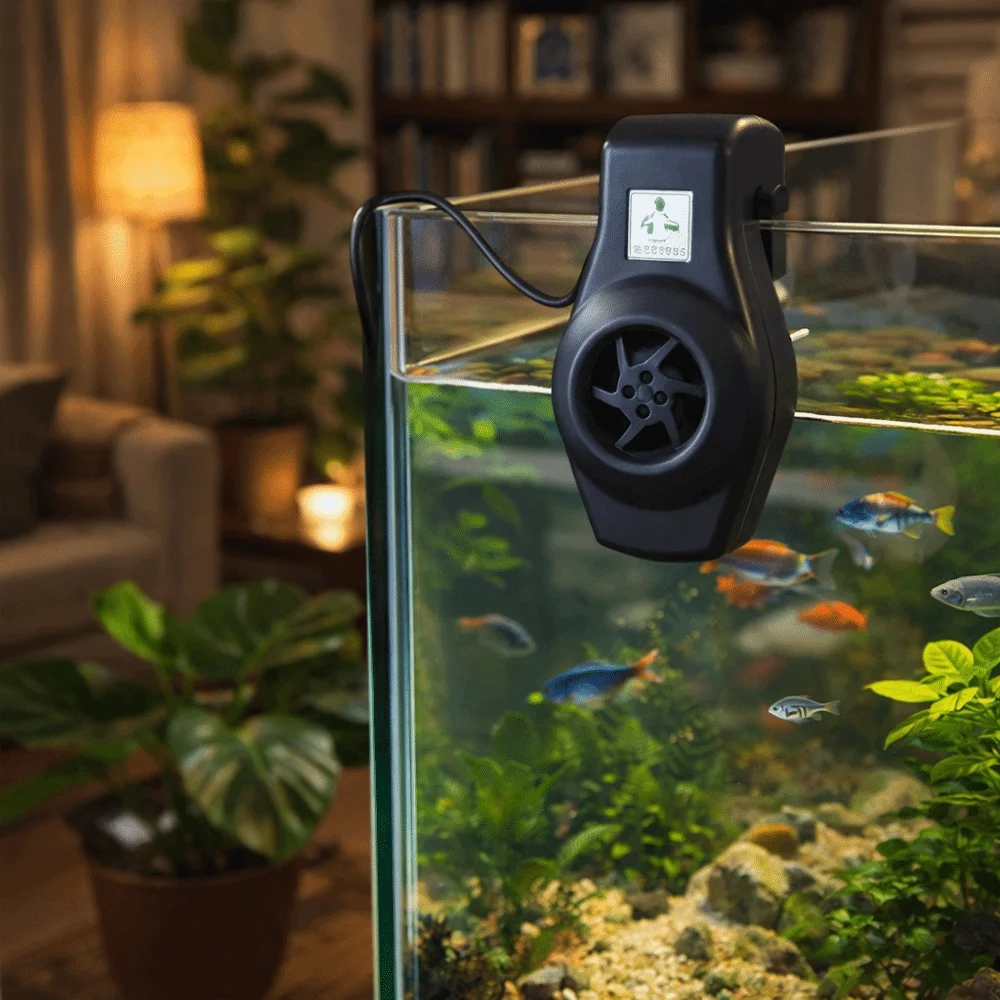 Mini Ventilador para Aquário USB de PC 3,8 W com Fixação na Parede - Imagem 4