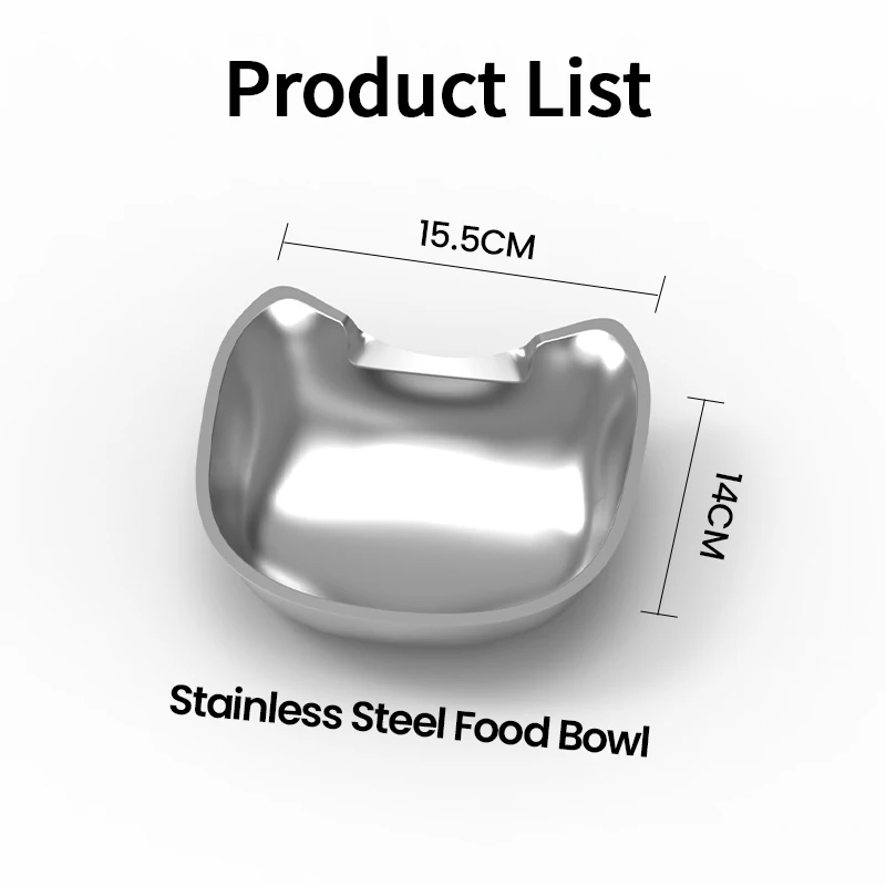 Rojoeco Tigela de Aço Inoxidável para Alimentador Automático - Image 5