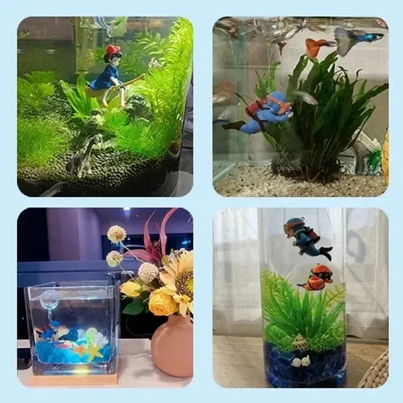 Ornamento de Aquário Mergulhador Flutuante PVC com Linha e Bola - Imagem 3
