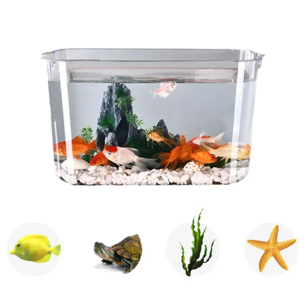 Aquário de Plástico Transparente para Peixes e Tartarugas - Imagem 4
