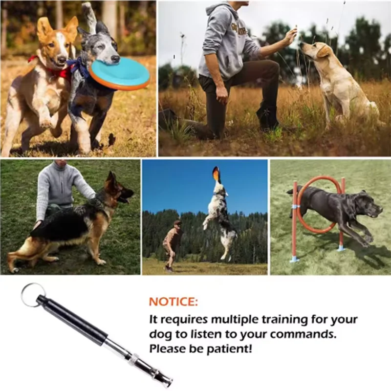 Apito Ultrassônico para Treinamento de Cães de Metal Ajustável - Imagem 3