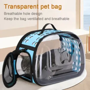 bolsa de transporte transparente para pets