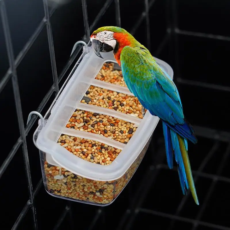 Comedouro para Pássaros e Aves de Plástico com Protetor Removível - Imagem 5