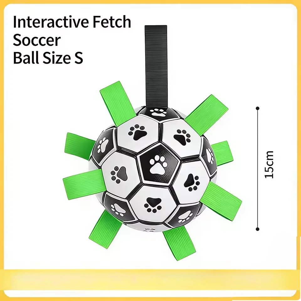 Bola de Futebol para Cães Flutuante com Alças para Mastigadores - Imagem 3