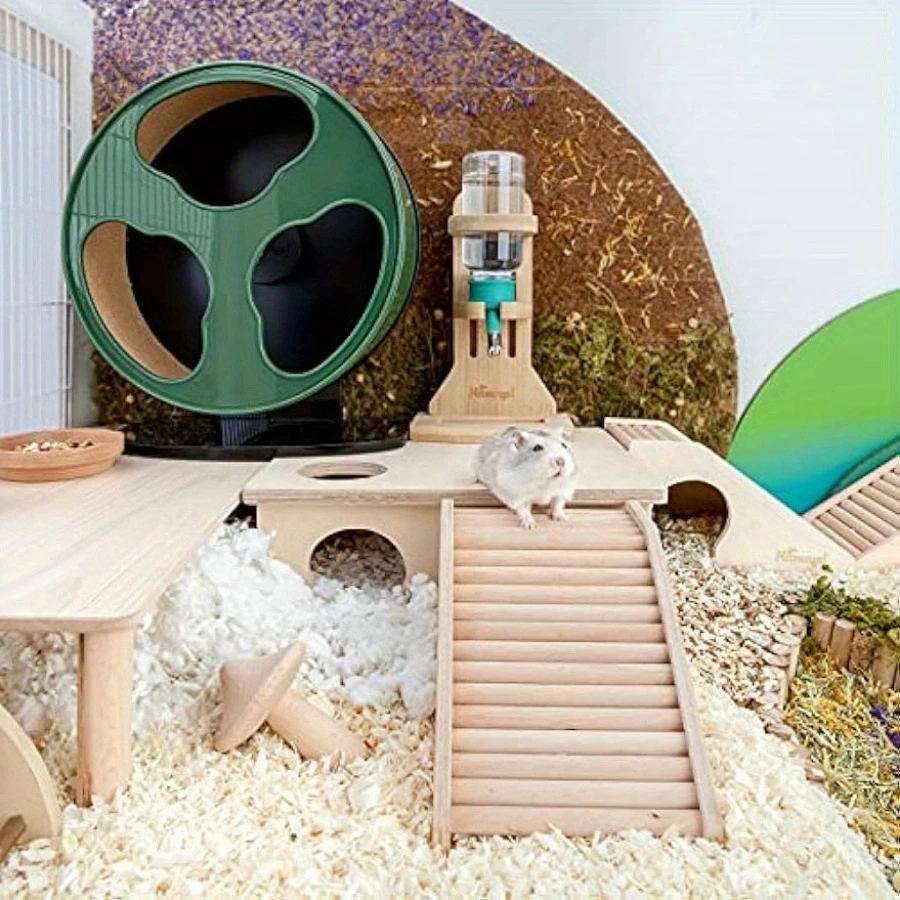Casa para Hamster com Escada e Esconderijo de Madeira - Imagem 3