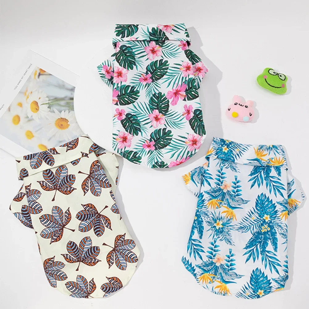 camisa pet estampa havaiana para cães