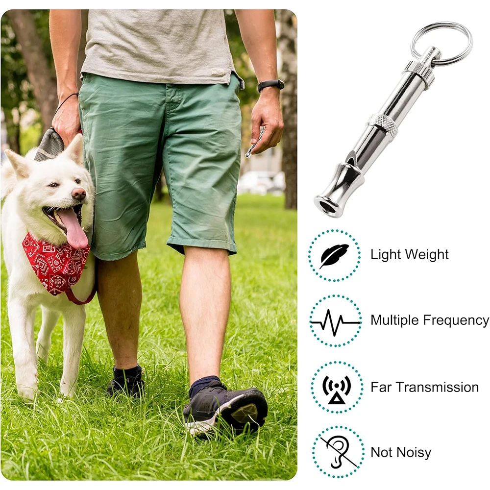 Apito Ultrassônico para Cães Ajustável em Aço Inoxidável - Imagem 6