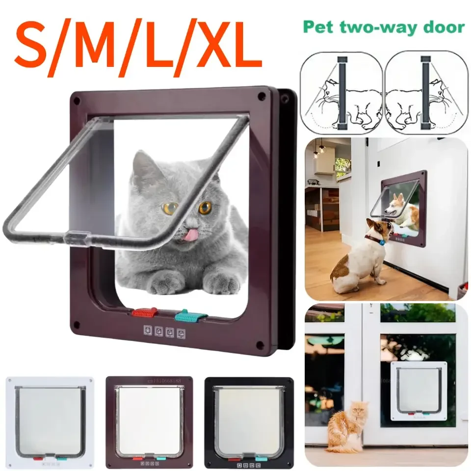 porta para gatos com trava de 4 vias