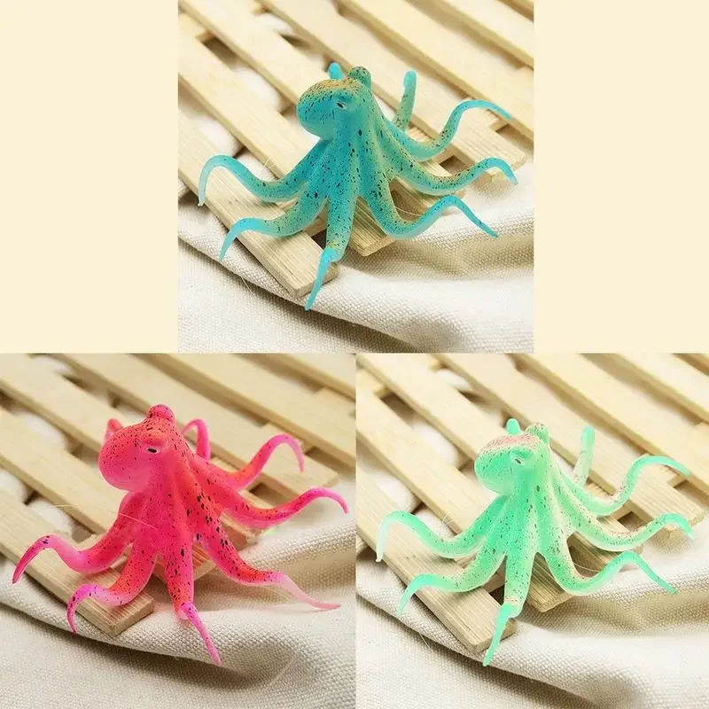 Ornamento Polvo Fluorescente para Aquário com Ventosa 10x5 cm - Imagem 4