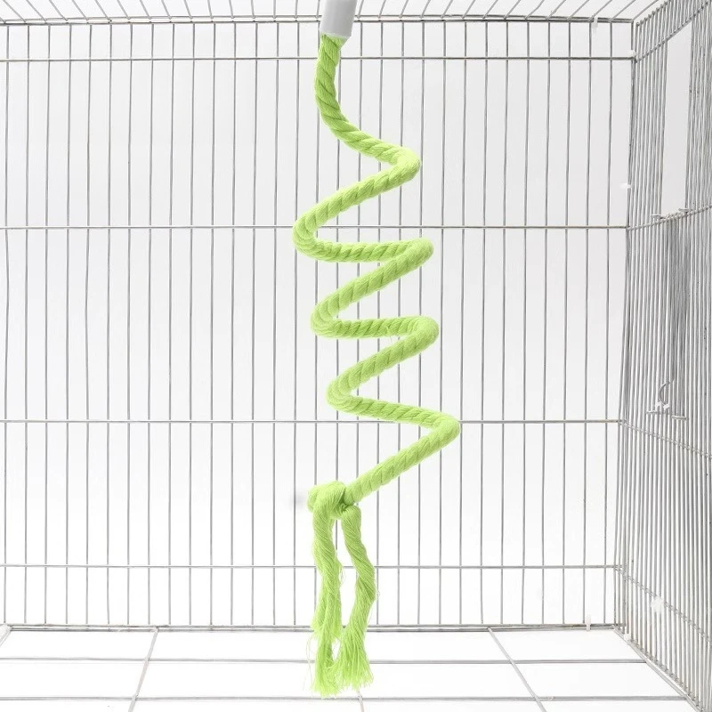 Brinquedo Espiral para Pássaros de Corda de Algodão 1 m Ajustável - Imagem 6