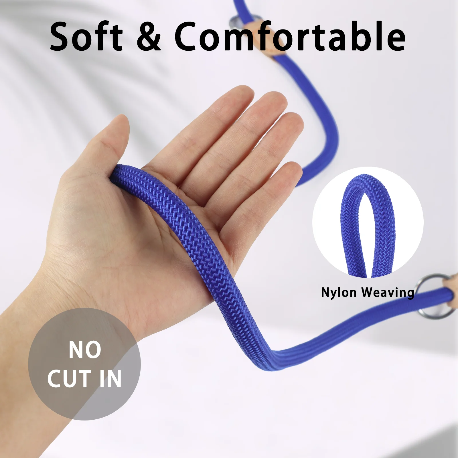 Coleira Dupla de Nylon para Cães de Porte Médio e Pequeno 210cm - Image 3