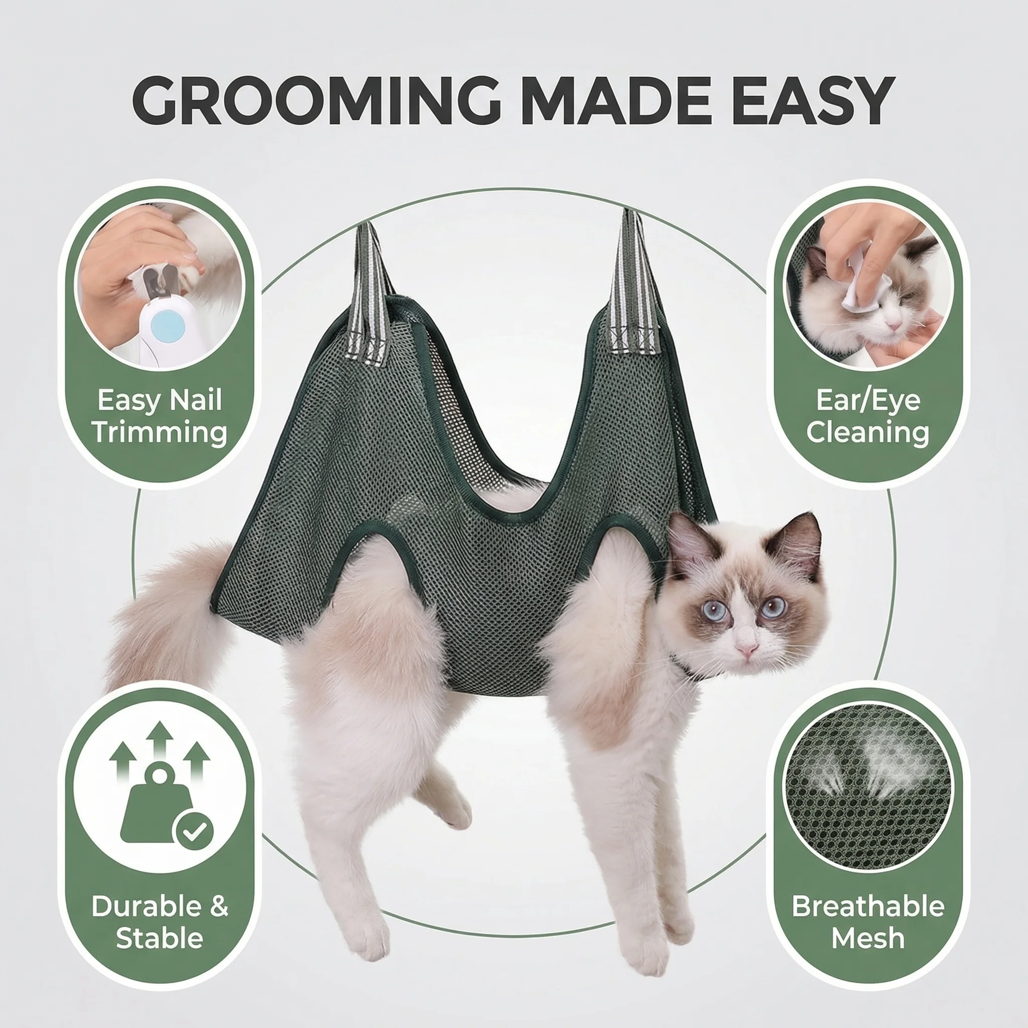 Rede de Tosa para Cães e Gatos Pequenos e Médios Ajustável para Cuidado - Imagem 3