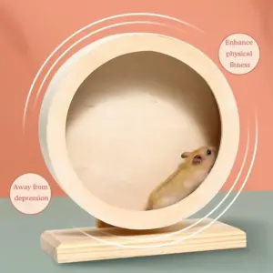 roda de madeira para hamster silenciosa