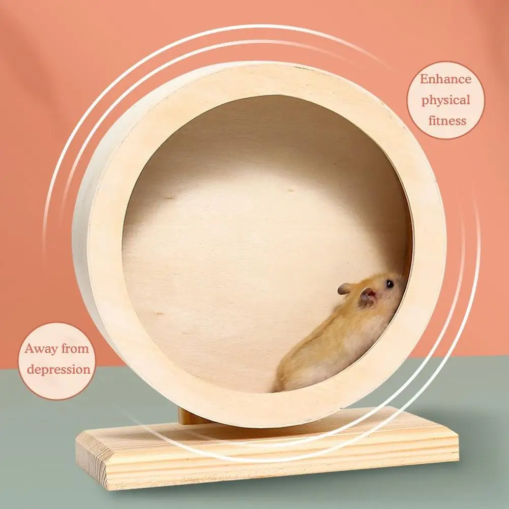 roda de madeira para hamster silenciosa