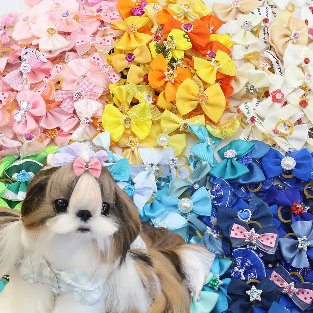 Laço de Cabelo para Cães e Gatos Pequenos com Elástico, 10 Unidades - Image 3