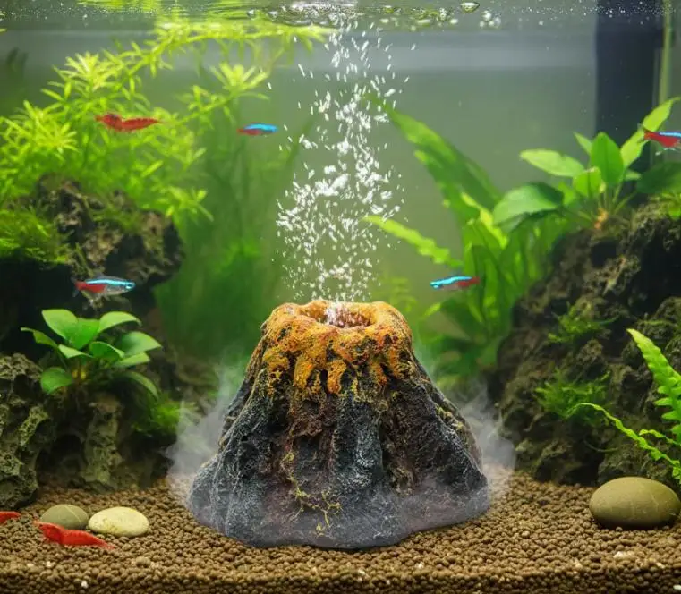 pedra difusora de ar vulcão para aquário