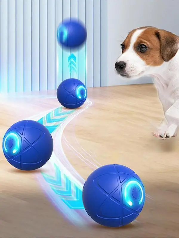 Bola de Rolamento para Cães Recarregável USB com LED Visível no Escuro - Imagem 2