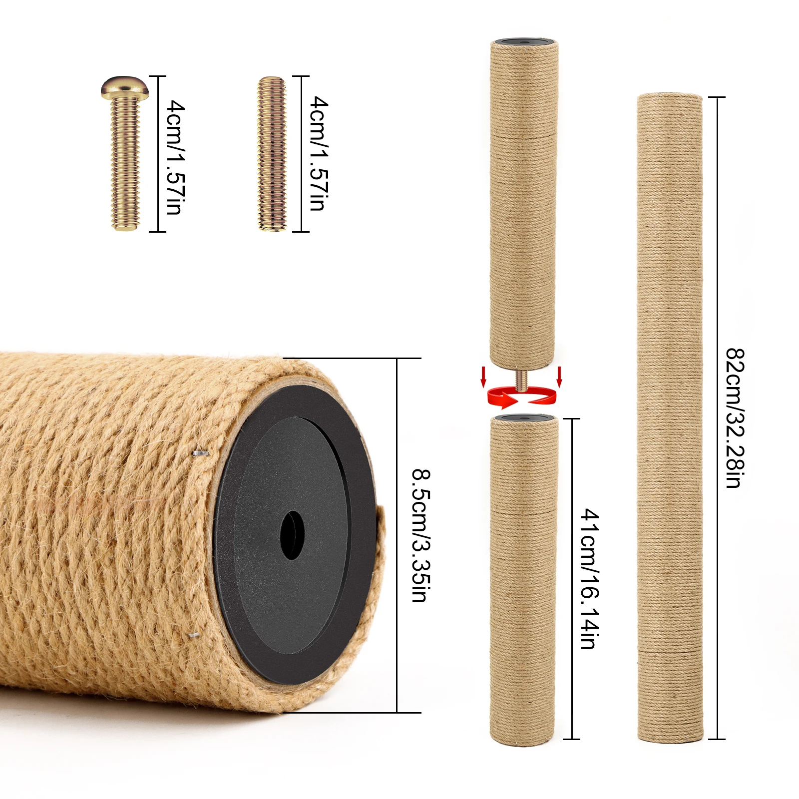 Corda de Sisal para Gatos Natural para Substituição de Arranhador - Image 2