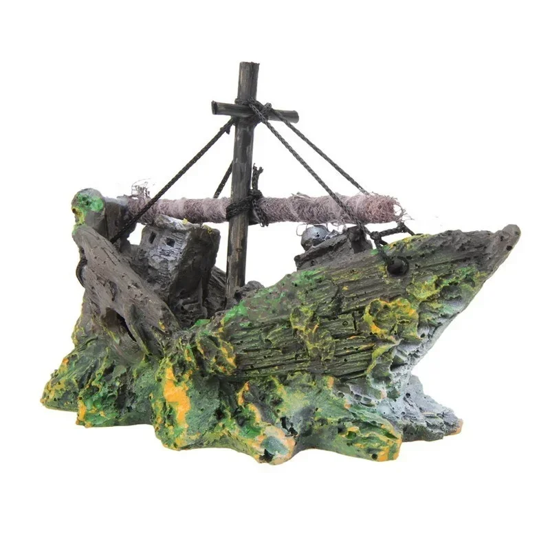 Decoração Navio Pirata para Aquário Resina 13x5x11 cm - Imagem 3