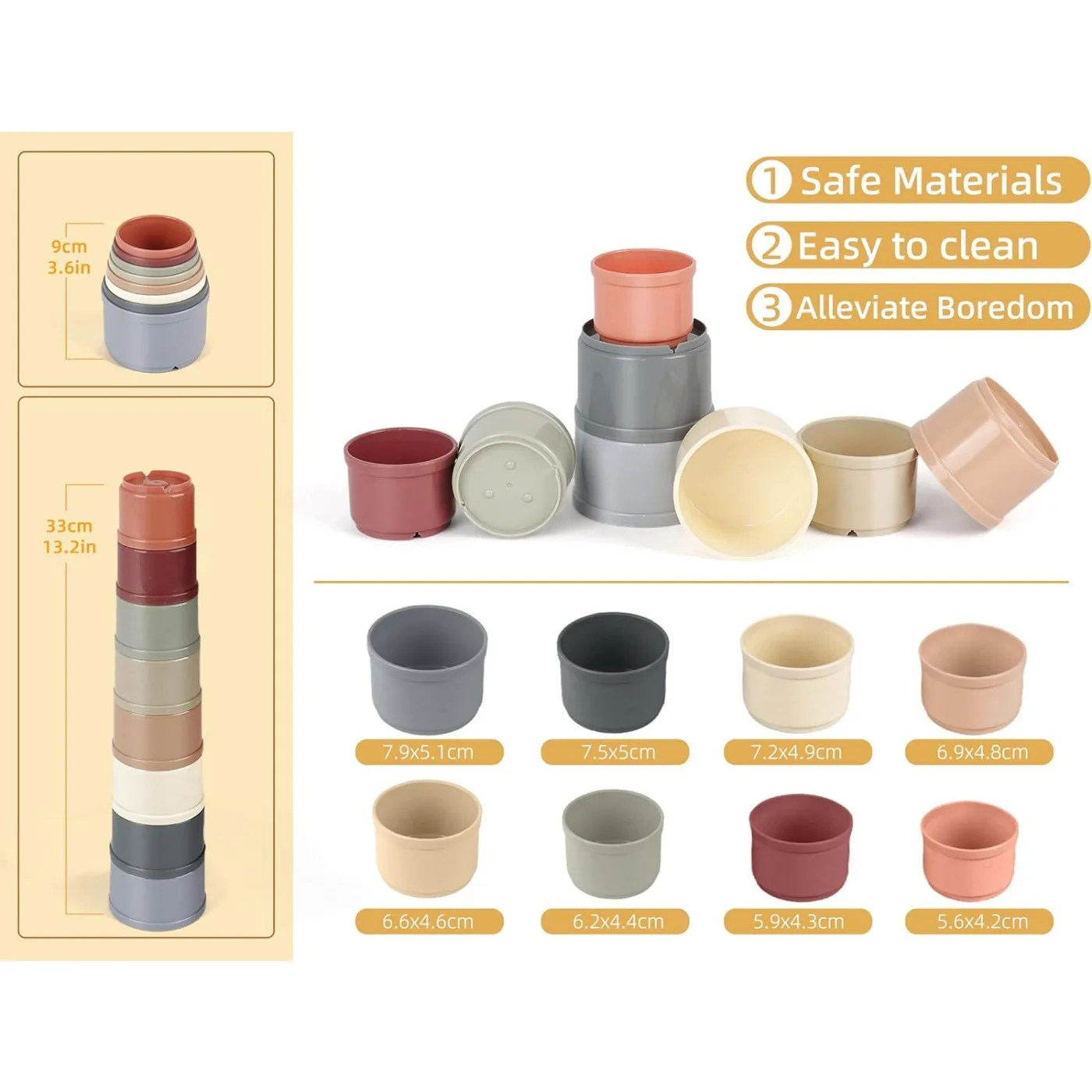 Brinquedo de Empilhar para Coelhos e Hamsters 8 Peças - Image 3