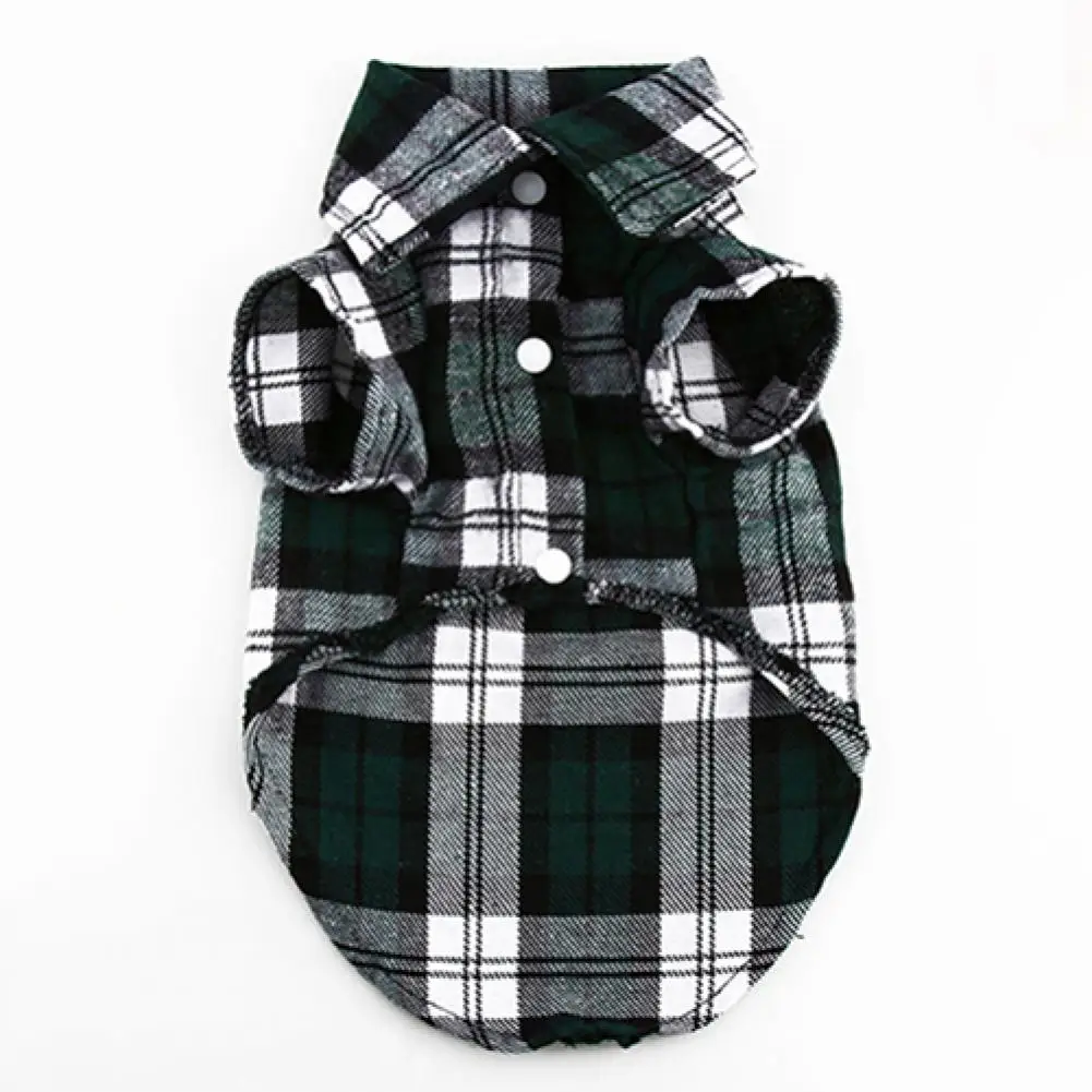 Camisa Xadrez para Cães Pequenos e Gatos de Algodão - Image 3