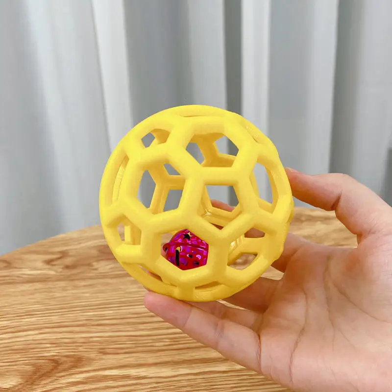 Bola Oca de Borracha TPR para Filhote e Gato com Sino - Imagem 5