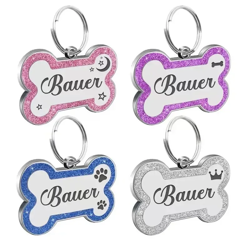 Etiqueta de Identificação para Cães e Gatos de Liga de Zinco Personalizável - Imagem 2