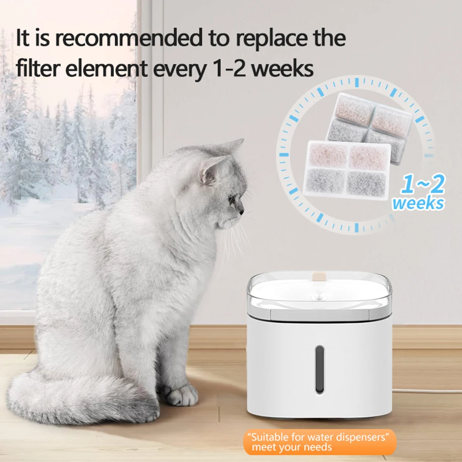 Filtro de Carvão Ativado para Bebedouro de Gatos com Filtragem de 3 Estágios - Image 3