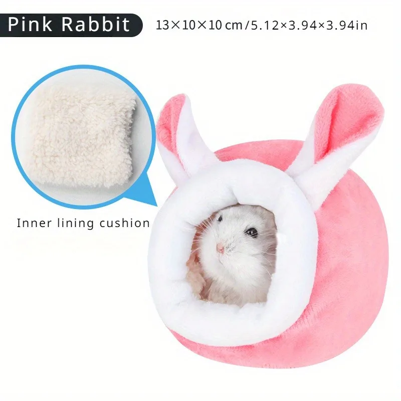 Ninho de Algodão para Hamster com Formato de Animal e Lavável - Imagem 5