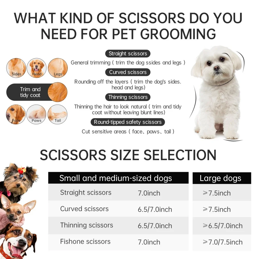 Tesoura Curva para Tosa de Cães Aço Inoxidável 7 pol. - Imagem 3
