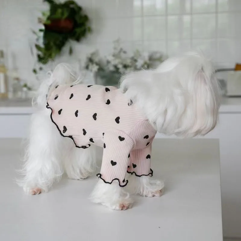 Colete para Cães e Gatos com Estampa de Coração para Inverno - Image 4