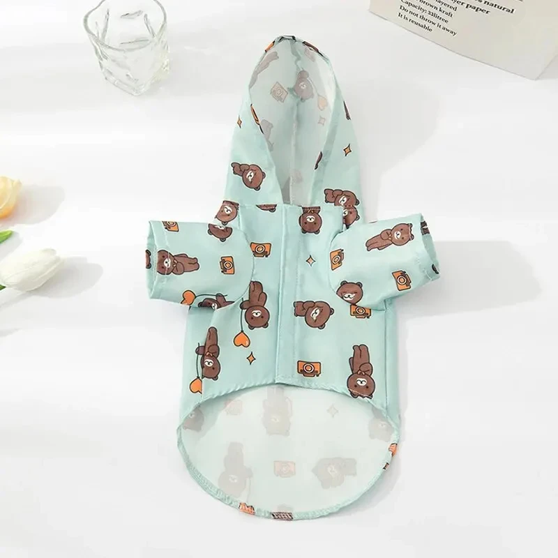 Capa de Chuva para Cães Pequenos com Chapéu Impermeável - Imagem 3