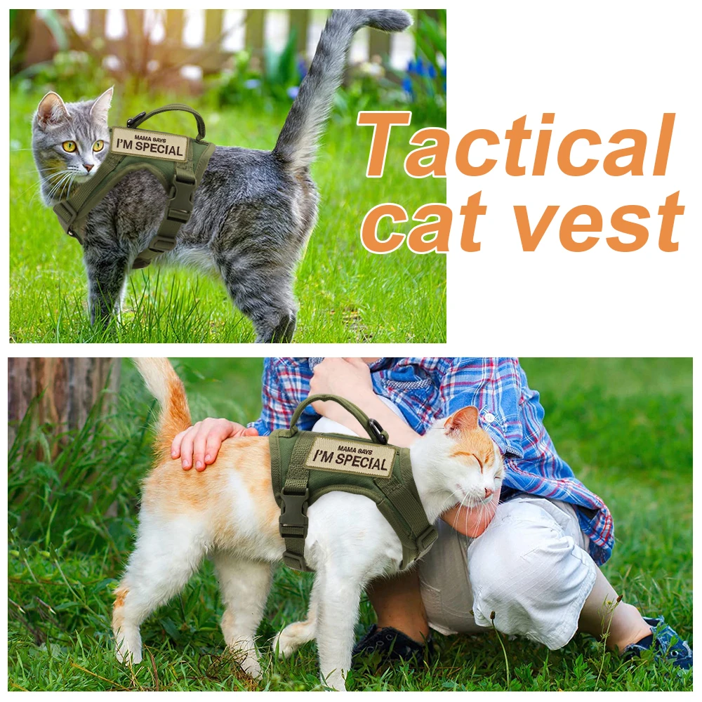 Colete Tático para Gatos e Cães Pequenos de Nylon Acolchoado - Image 5