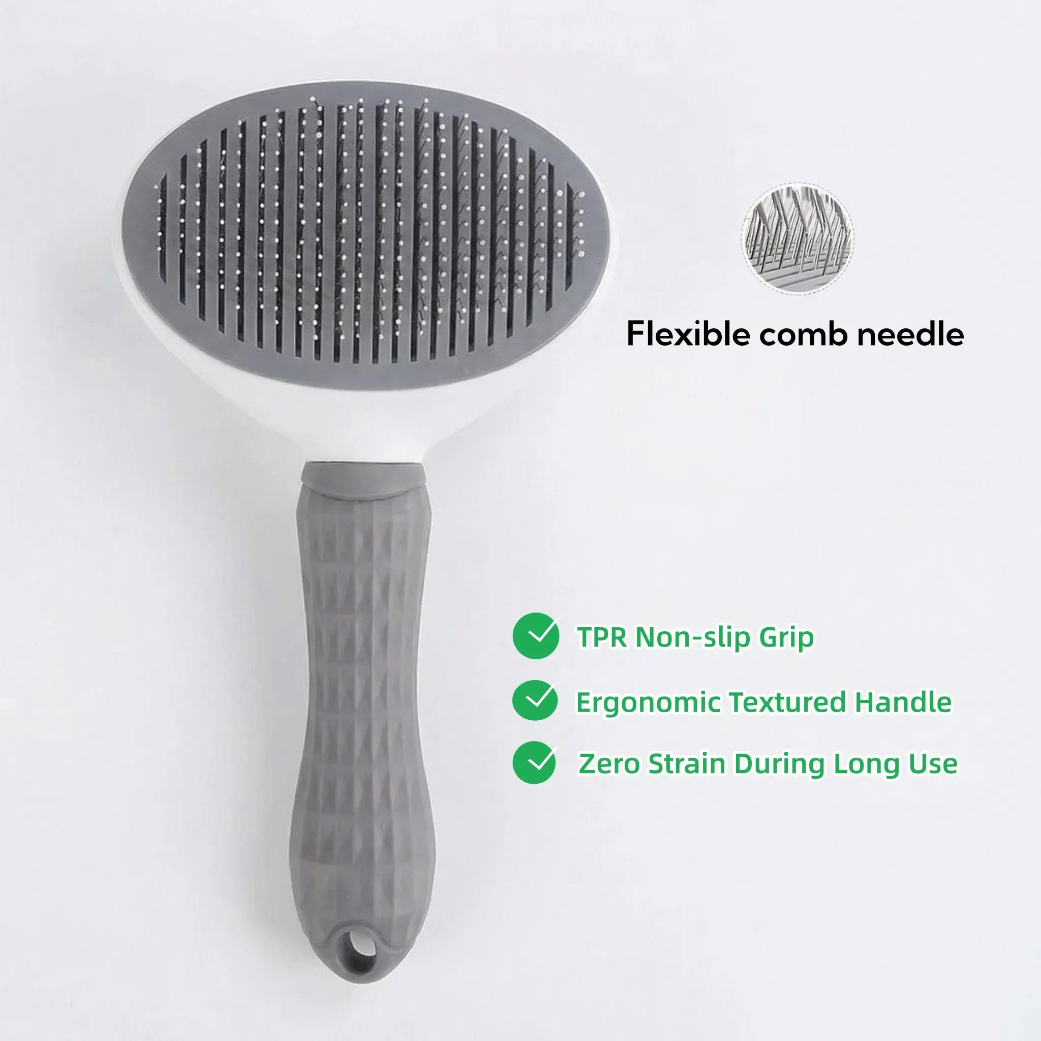 Escova Removedora de Pelos para Cães e Gatos com Limpeza em Um Clique - Imagem 3