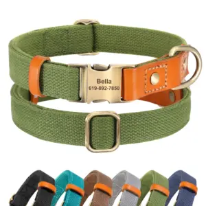 coleira de nylon para cães ajustável