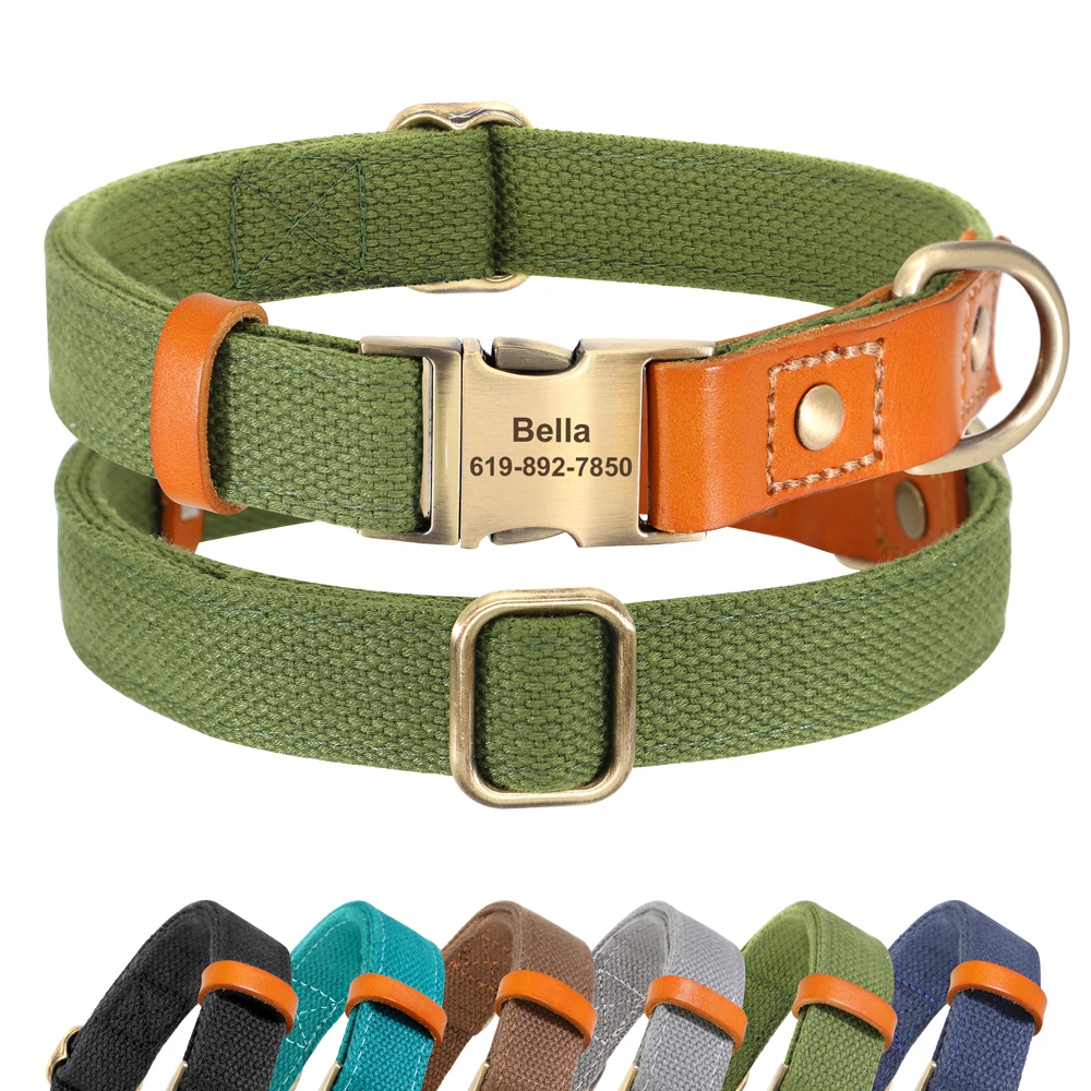 coleira de nylon para cães ajustável