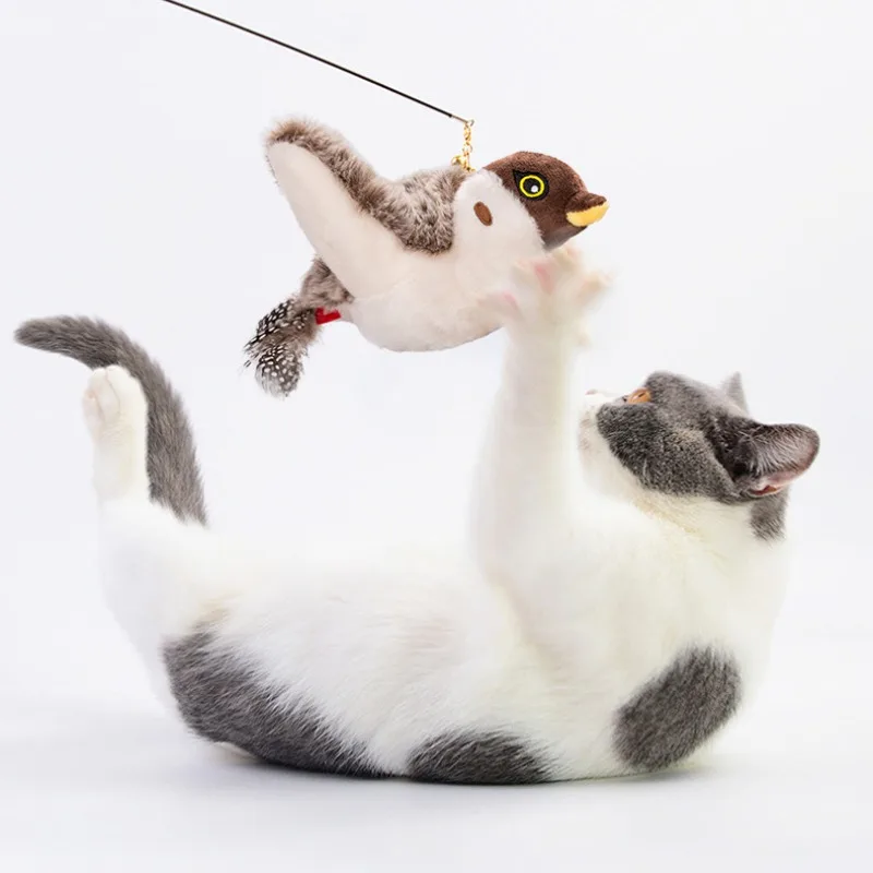 Brinquedo de Pássaro para Gato Ativado por Toque Recarregável - Image 6
