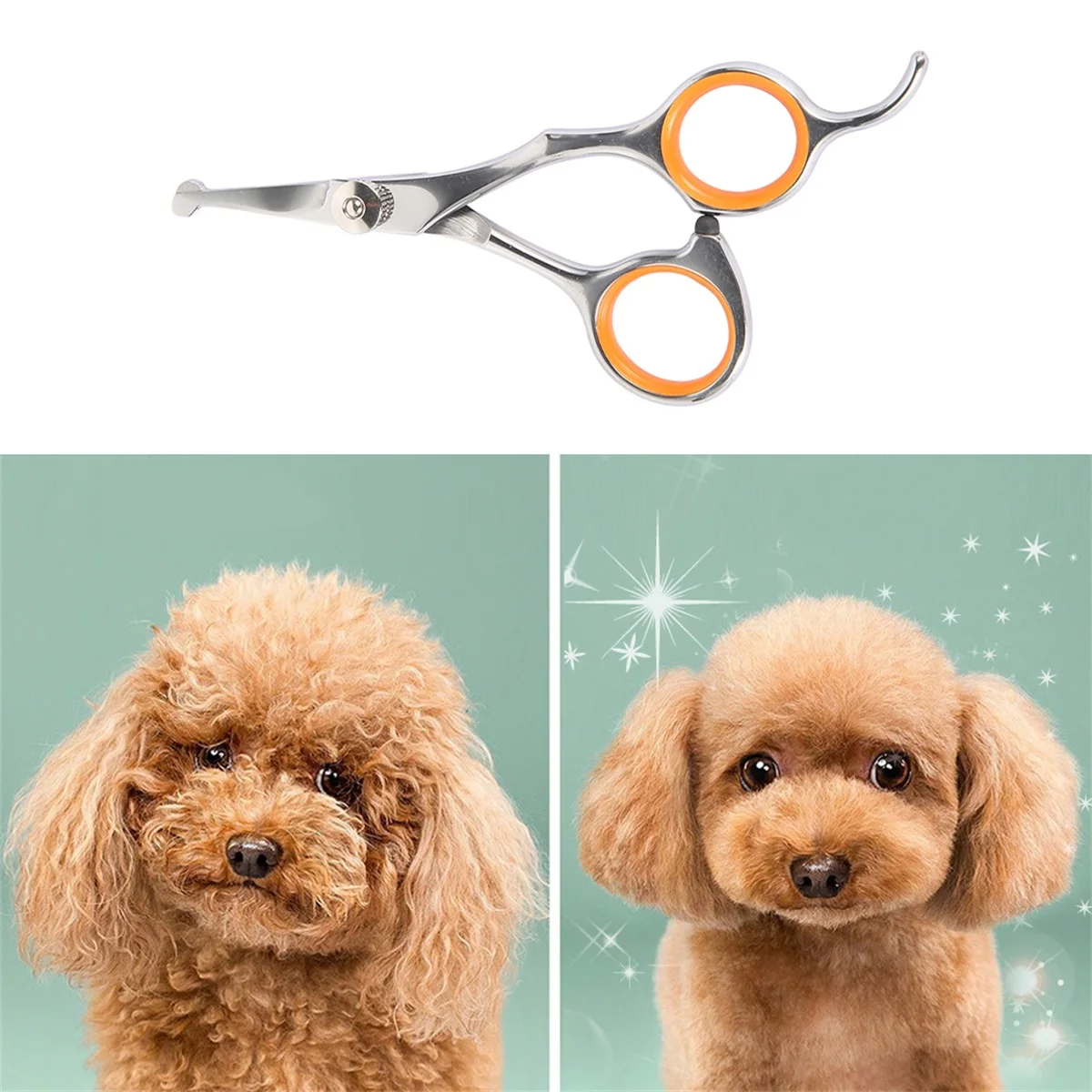 Tesoura para Cães e Gatos de Aço com Ponta Arredondada - Imagem 2