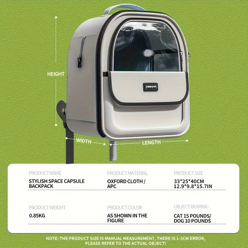 Mochila para Transporte de Cães e Gatos Transparente com Visão Ampla - Image 2